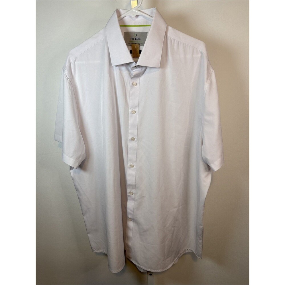 Tom Baine Performance Collection White RegularFit Shirt Men's XX Large 18-18 1/2